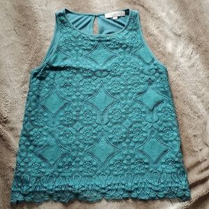Loft Lace Cami/Tank with Scalloped Edge